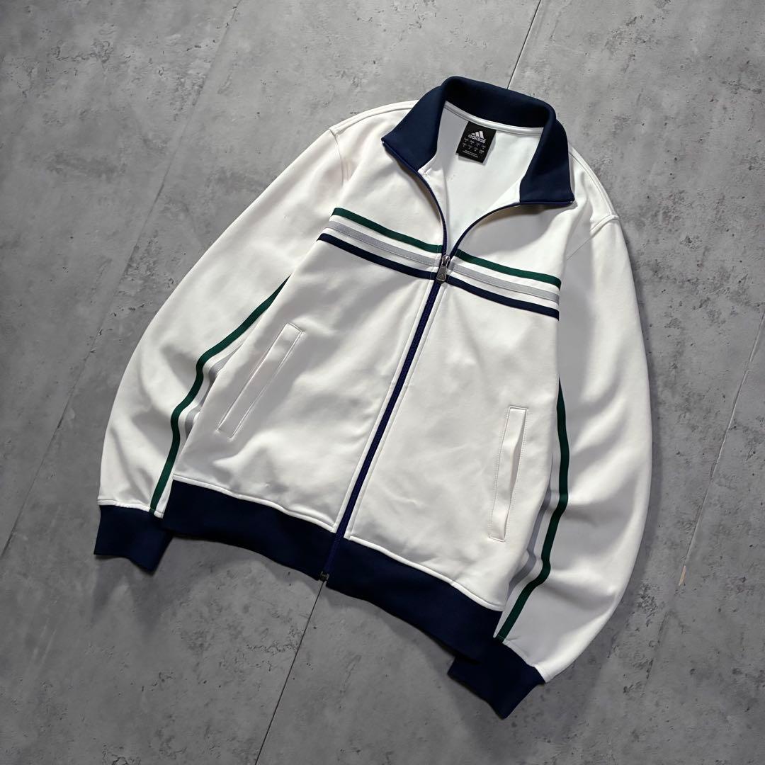 00s 古着 希少カラー adidas トラックジャケット M オフホワイト 00s 古着 希少カラー adidas トラックジャケット M オフホワイト