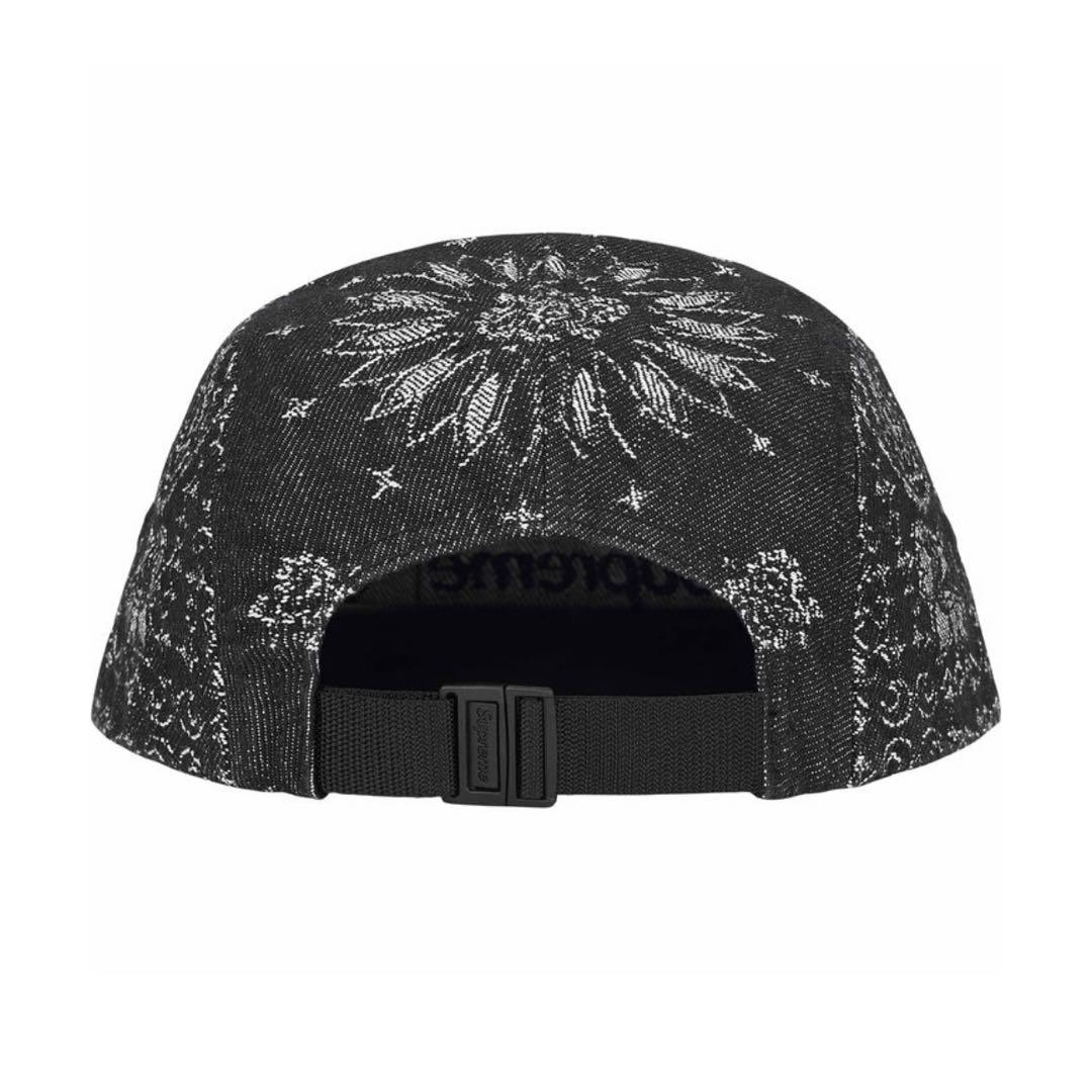 Supreme Bandana Jacquard Denim CampCap黒