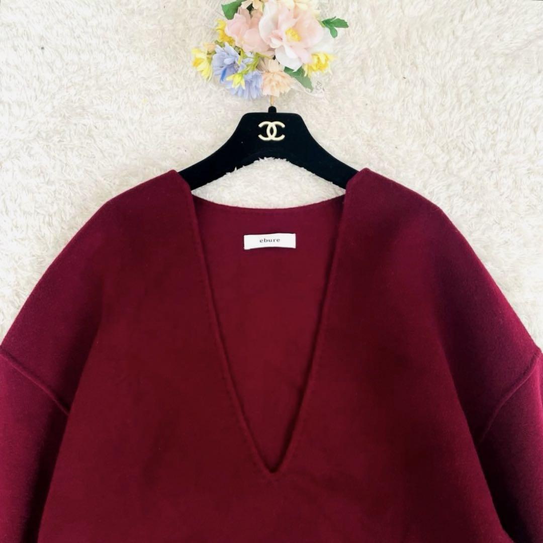 美品✨エブール♡シルクウールニット Vネックプルオーバー