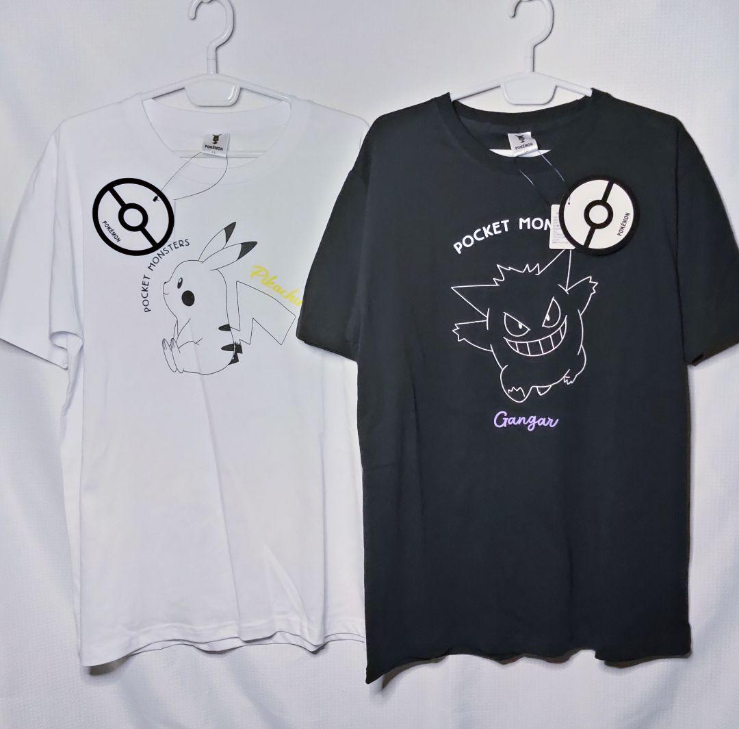 新品 ペアルック Tシャツ Xl ゲンガー ピカチュウ ポケモン メルカリ