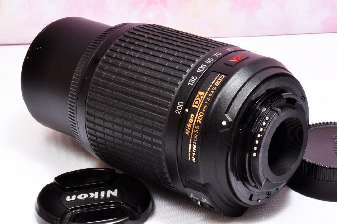 ❤️手振れ補正❤ニコン AF-S 55-200mm VR❤望遠レンズ