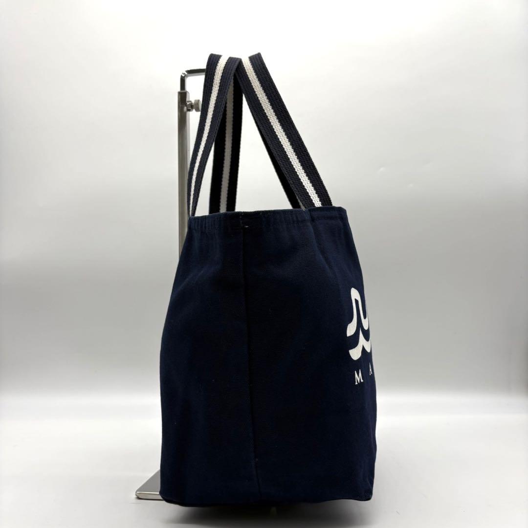 美品】muta MARINE ミニトートバッグ キャンバス ネイビー