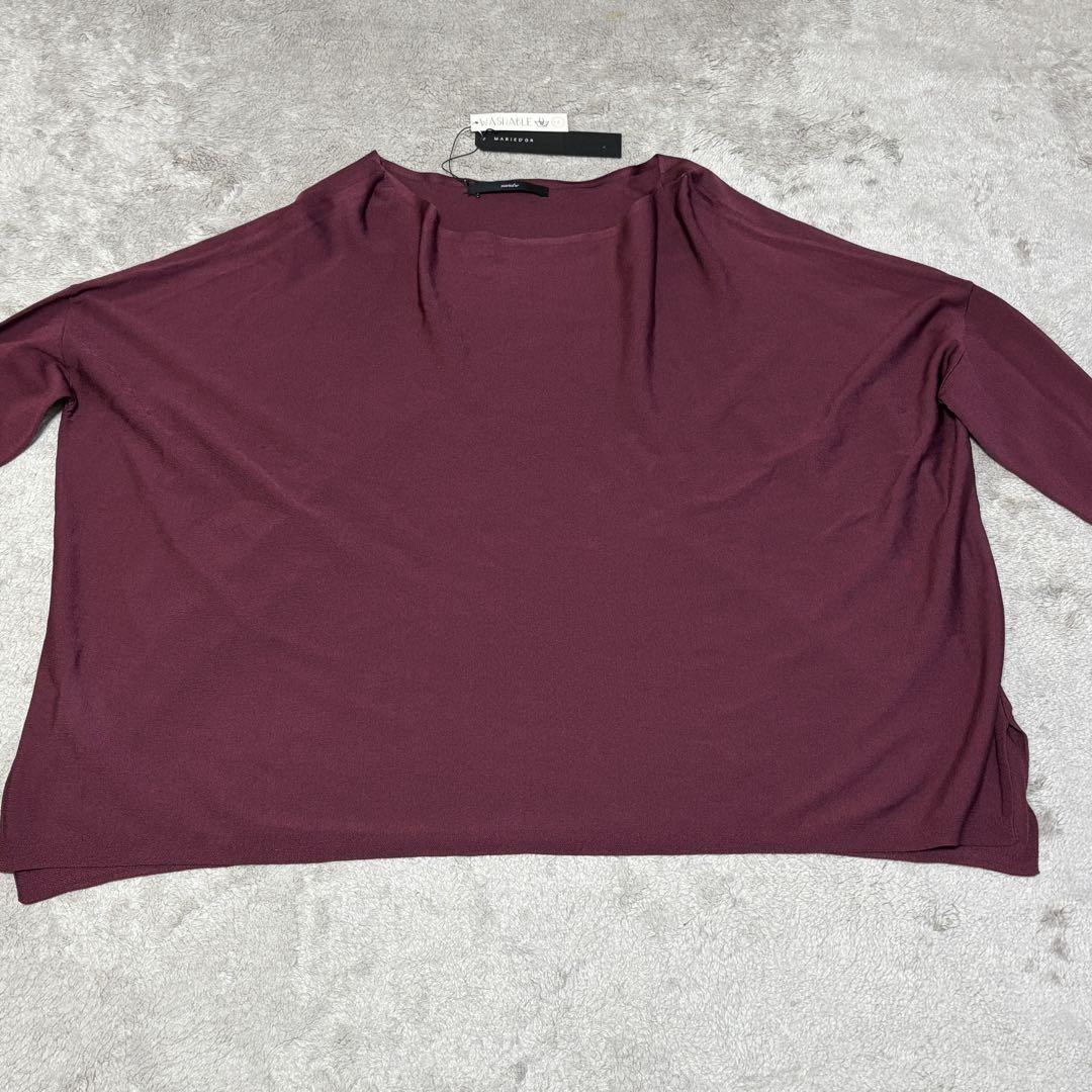 マリードール maried'or ボートネックニット ワインレッド M 新品
