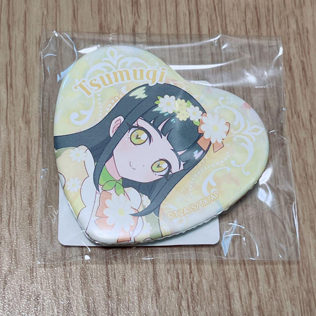 つむぎ ハート缶バッジ DMMスクラッチ アイプリ - メルカリ