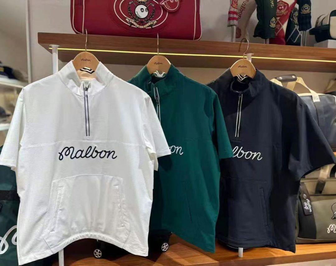 マルボンゴルフ malbon メンズ 長袖 アウター ブルゾン ハーフジップ