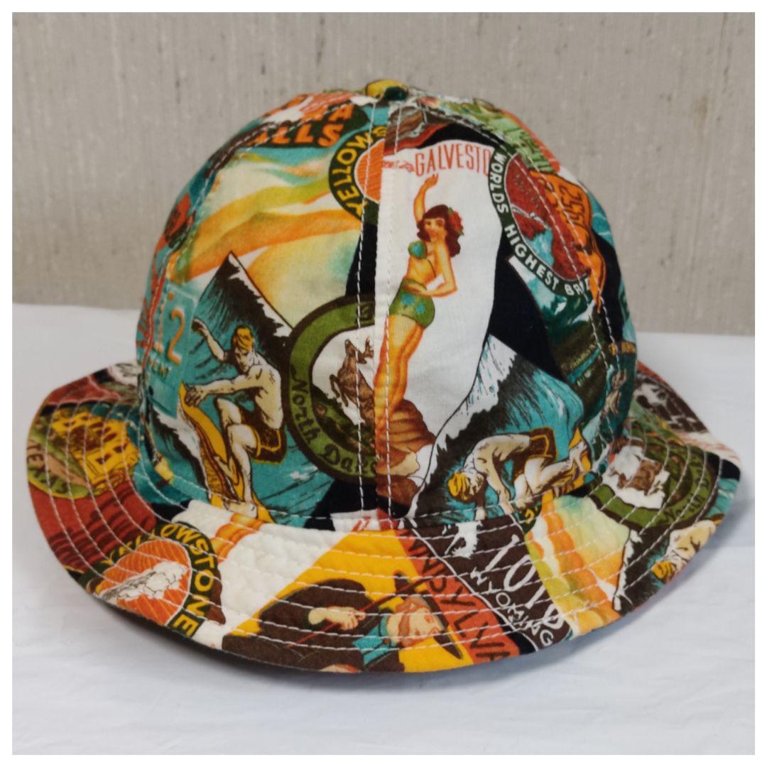 NEW YORK HATCO. 総柄メトロハット コットンバケットハット