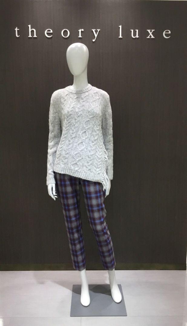 新品 Theory Luxe クロップドパンツ チェック柄