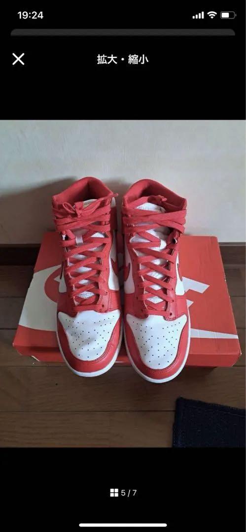 Nike Dunk High 赤白 ハイカット シューズ