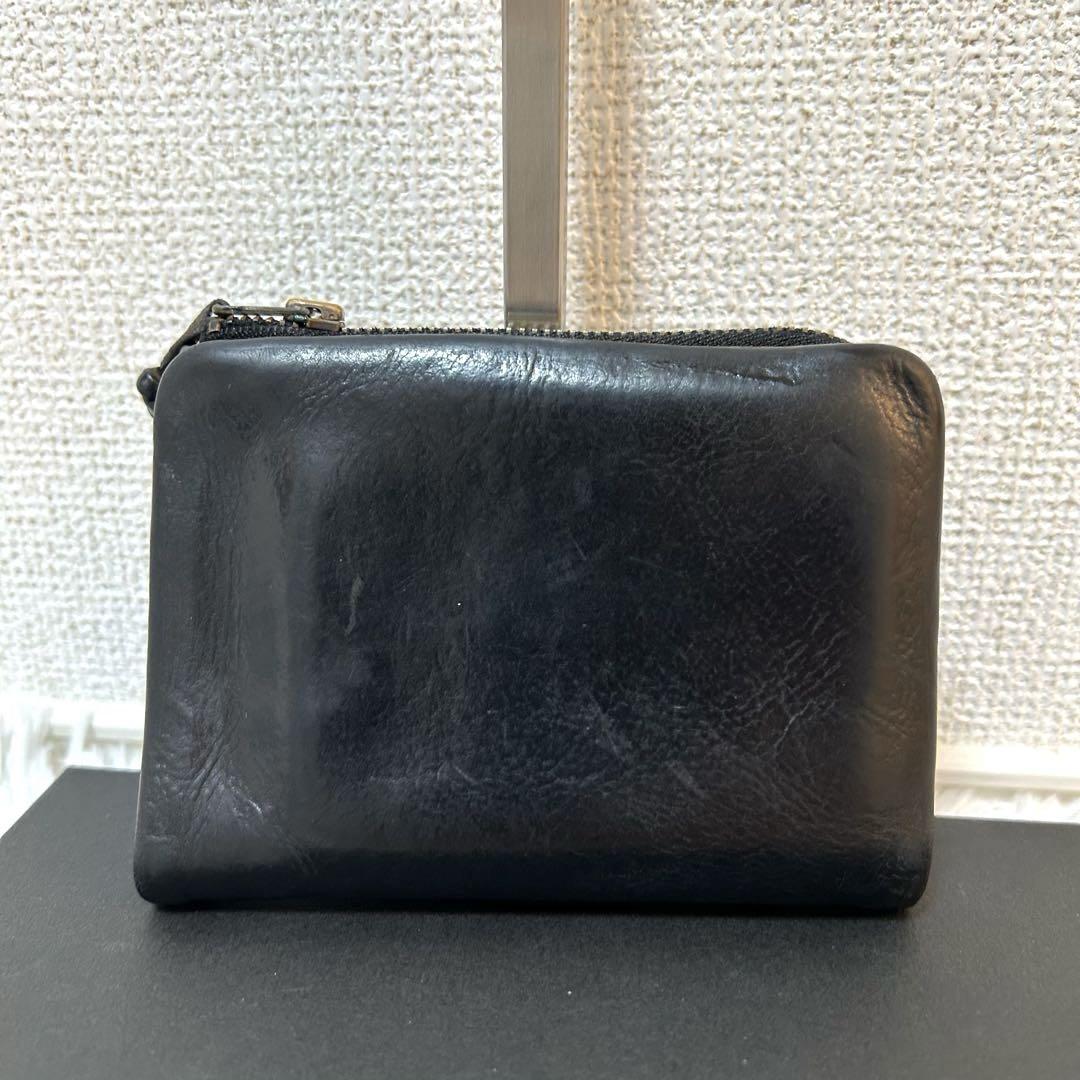 【人気✨ソーク/美品】ポーター　折り財布　ジップ　レザー　ブラック　コンパクト