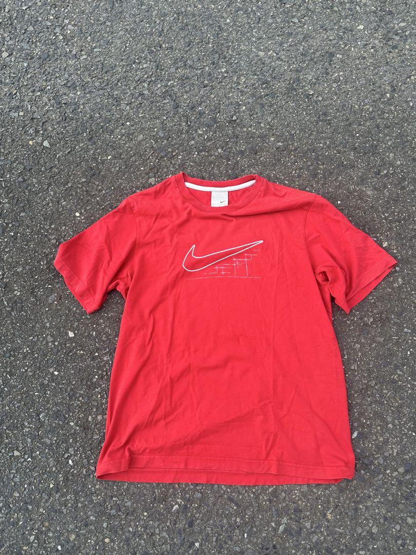 《希少レア》90s nike tシャツ 銀タグ デカロゴy2k 短丈 アートt