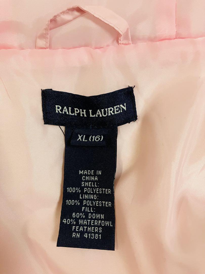 美品 Polo Ralph Lauren フード付きダウンジャケット ピンク