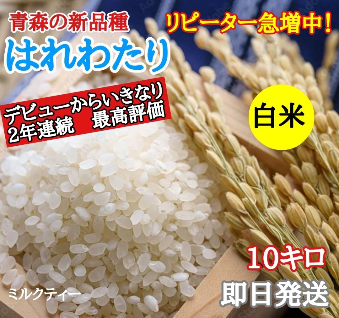 青森産 最新種 はれわたり 10キロ 精米 お米 白米 新米 10kg