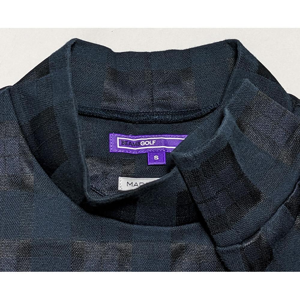 BEAMS GOLF 21AW タータンチェック柄モックタートルネックシャツ