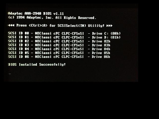 【新品】PC98用SCSIHDDの替りにCF接続「変換番長V4内蔵」設定済CF付