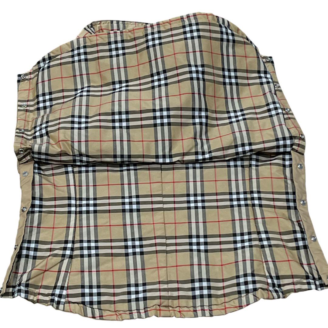 美品　希少Burberry ナイロンベスト　ハーフジップ　ノバチェック