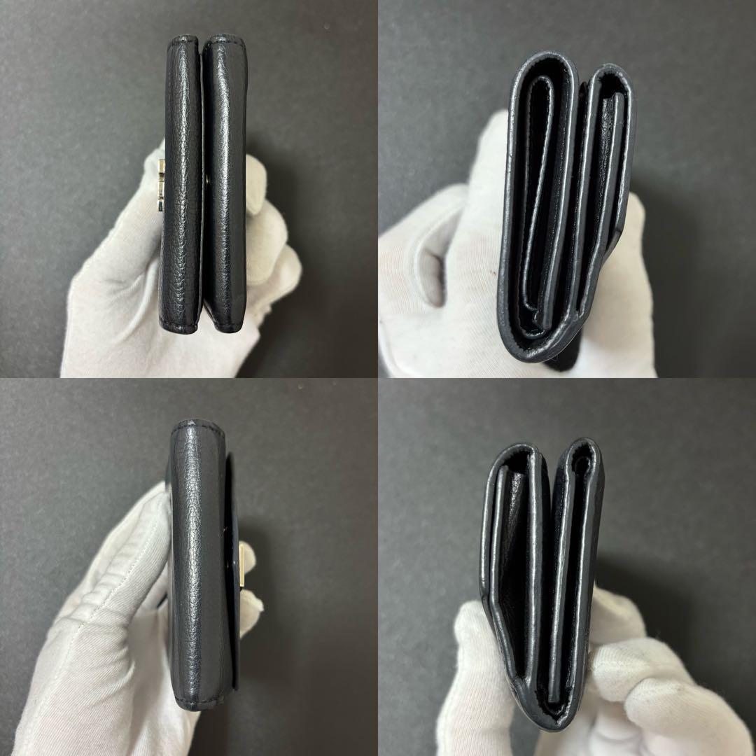 k57　ロックミニ　ルイヴィトン　三つ折り財布　ブラック