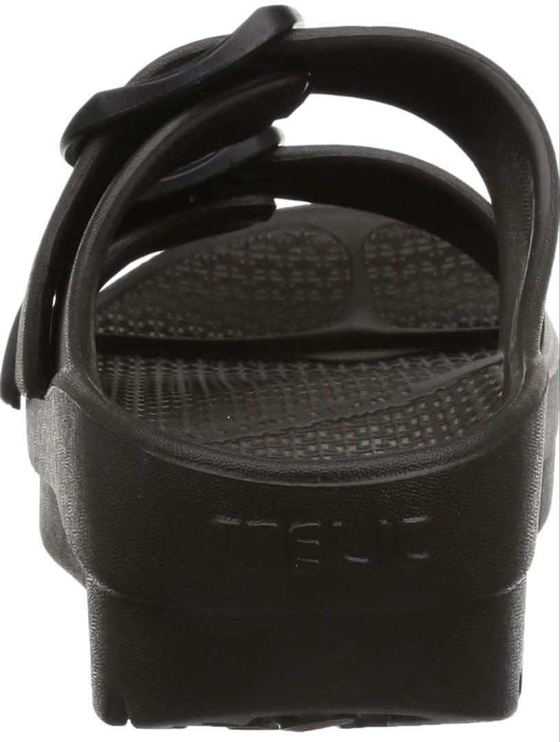 Telicリカバリーサンダル ブラックW-BUCKLE サイズML25.5-26