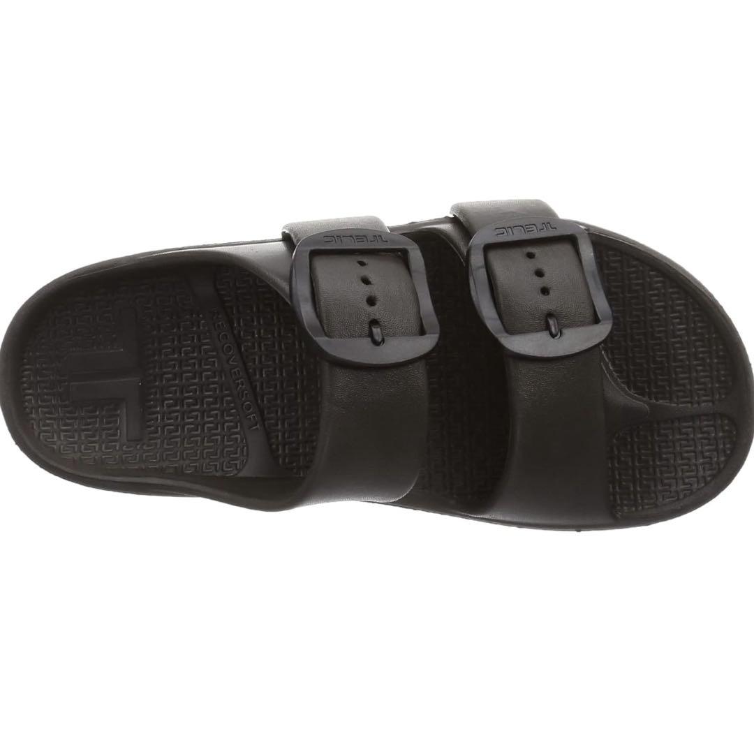 Telicリカバリーサンダル ブラックW-BUCKLE サイズML25.5-26
