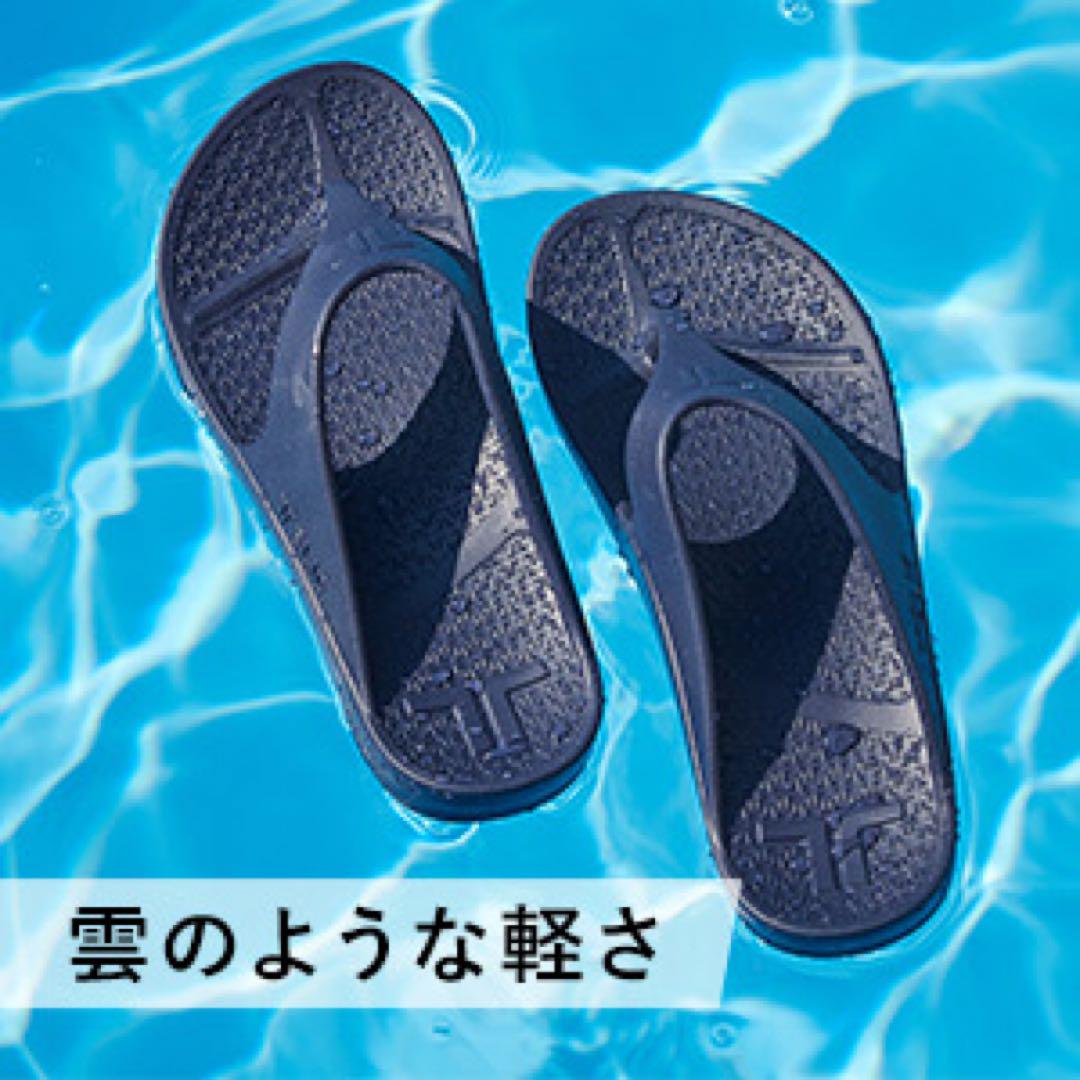 Telicリカバリーサンダル ブラックW-BUCKLE サイズML25.5-26