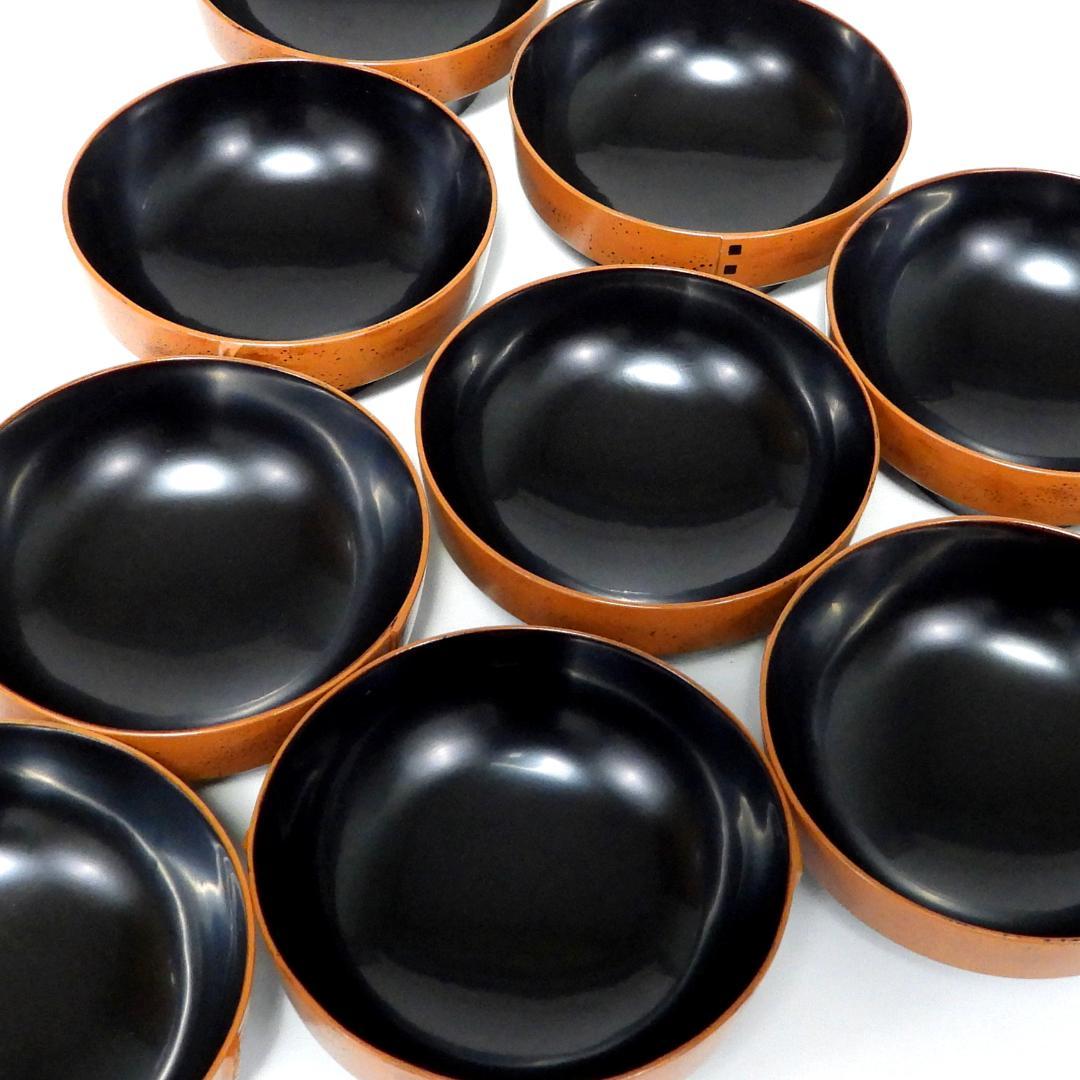 輪島塗 金時絵 鳥紋 吸物椀 汁椀 御椀 10客 天然木 漆塗り 漆芸 漆器