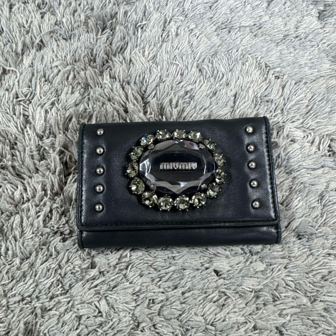 MIU MIU ミュウミュウ ビジュー スタッズ 6連 キーケース 小物