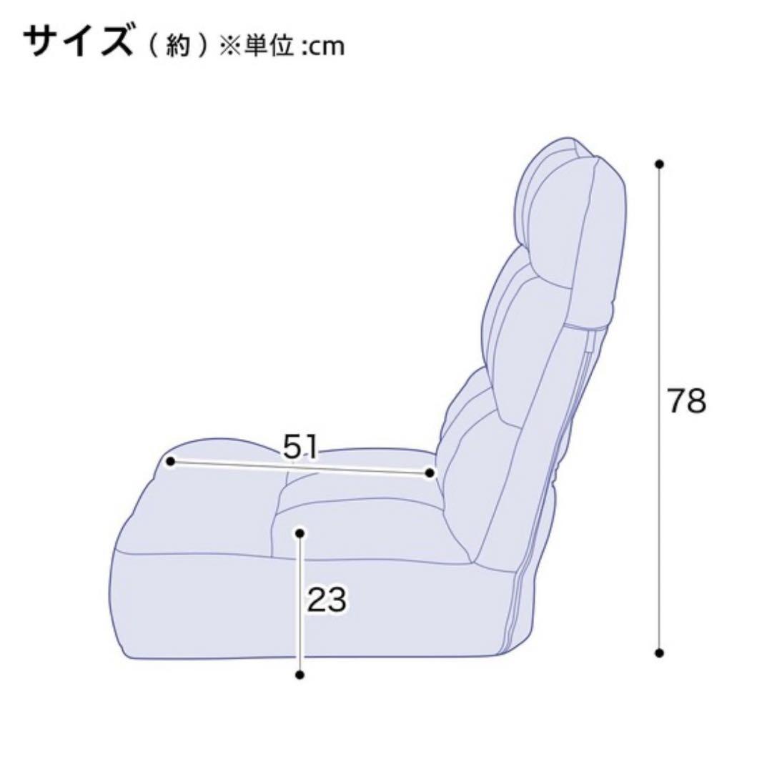 ニトリ　座椅子　つながるハイバックポケットコイル座椅子　ロダトール  グレー