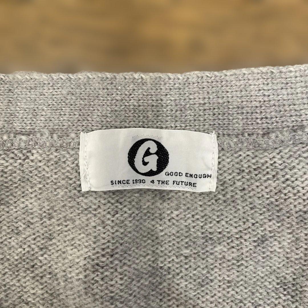 グッドイナフ good enough ライン カーディガン ウール ニット グッドイナフ good enough ライン カーディガン ウール ニット
