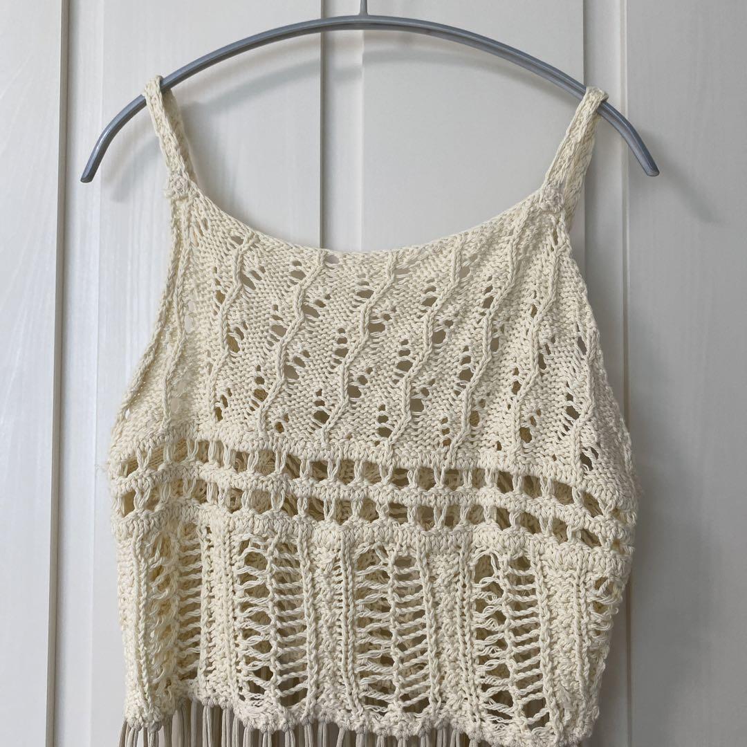 【Eaphi】lacework ami knit bustier