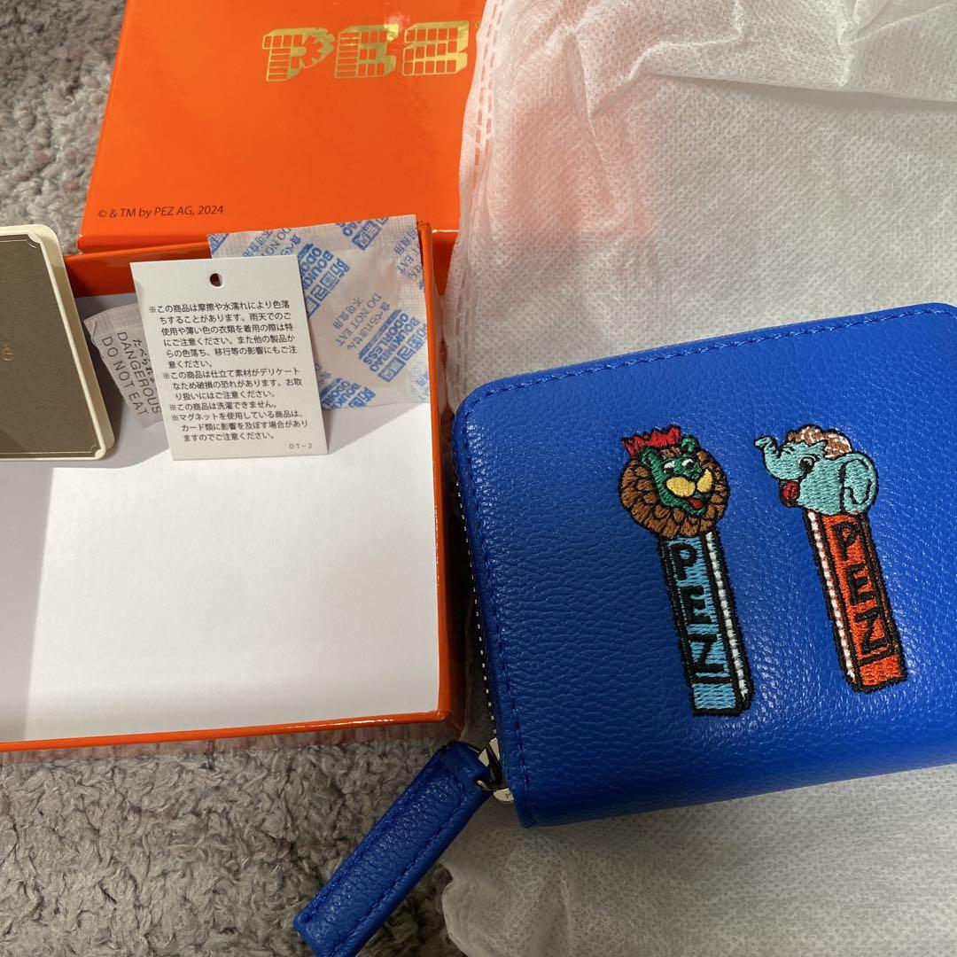 PEZ(ペッツ)×perche(ペルケ)×earコラボジャバラ二つ折り財布ブルー