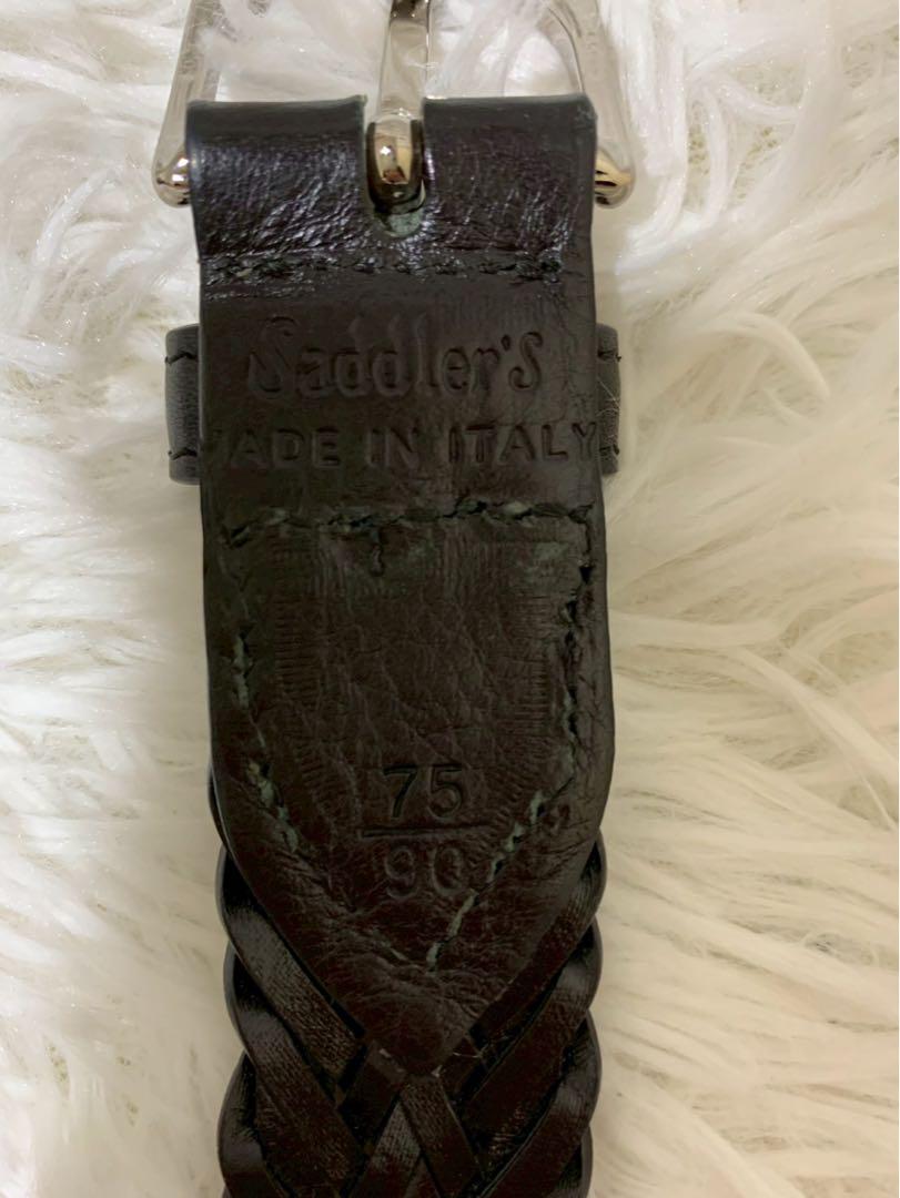 saddler's レザーベルト 編み込み ブラック