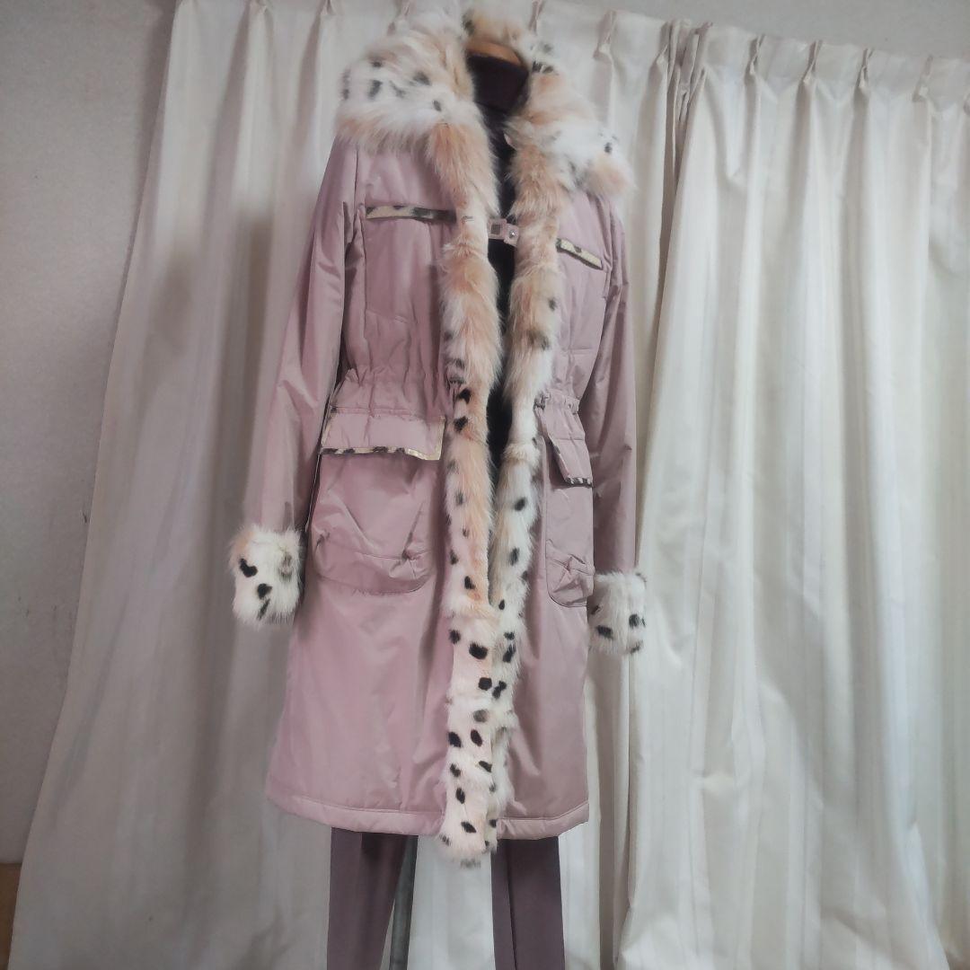 インポートロッサ ロングコート フォックスファーL