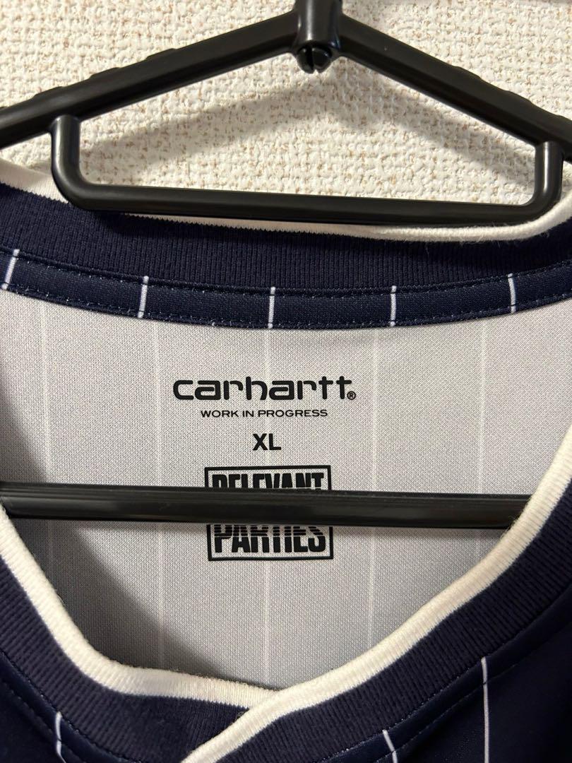Carhartt Jazzy Sport XL ネイビー ストライプ Tシャツ