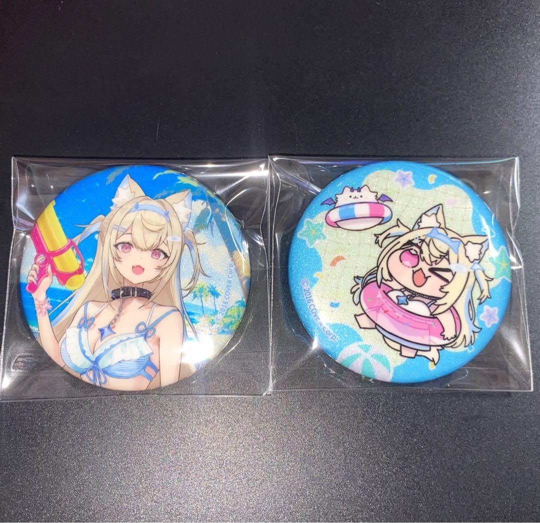 フワワ＆モココ・アビスガード 台湾六福水樂園 台中台湾 缶バッジ フワワ・アビスガード ホロライブ 台湾 六福水樂園 缶バッジ