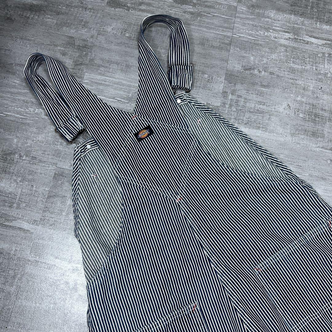 Dickies ディッキーズ　ヒッコリーストライプ オーバーオール 36×32