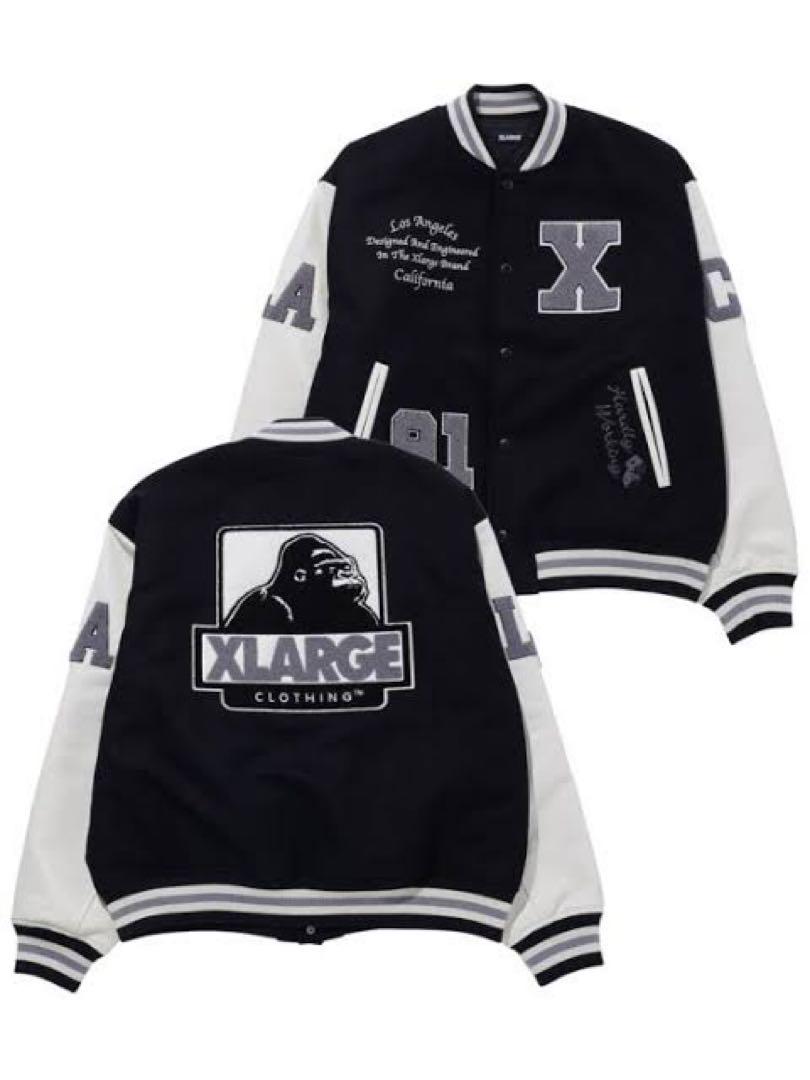 XLARGE スタジャン ブラック ゴリラロゴ XLARGE ゴリラロゴ ブラックスタジャン
