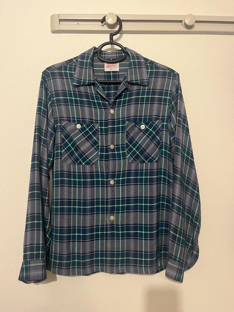 50s 60s レーヨン　シャツ　オンブレ　ジョニーデップ