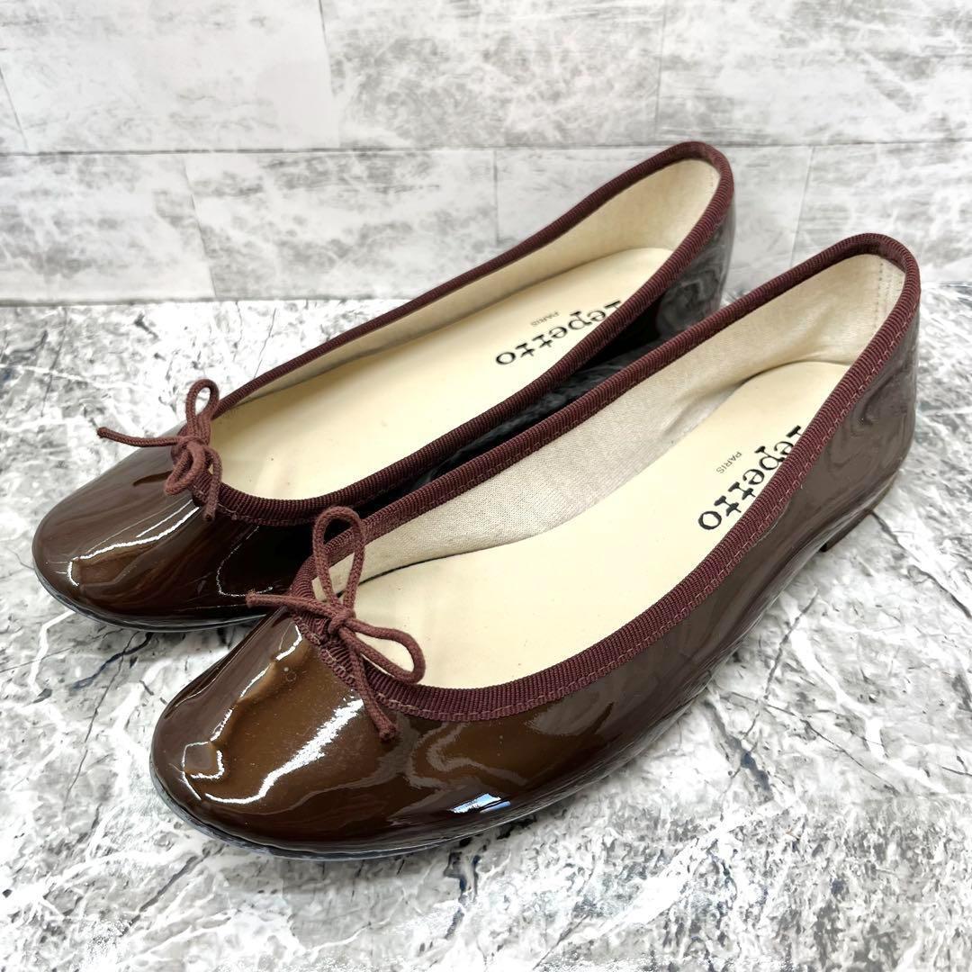 レペット Lili リリ バレエシューズ ラムレザー 茶色 23.5cm相当