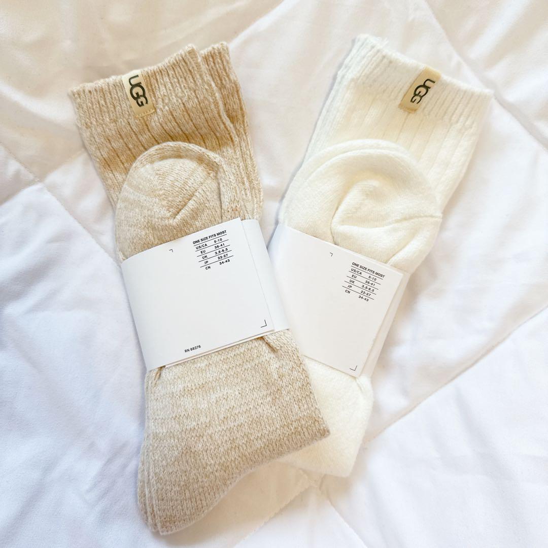 UGG 新品⭐︎ソックス靴下セット ホワイト ライトベージュ