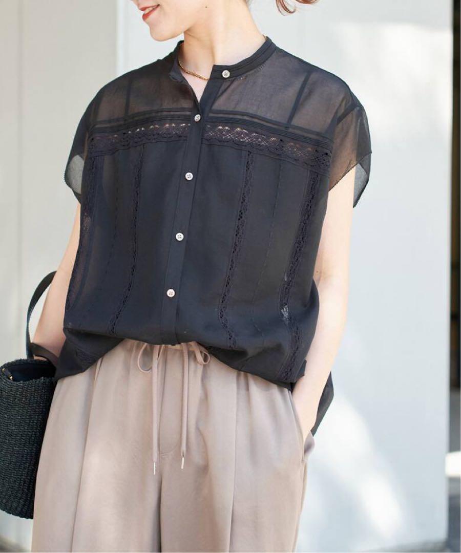 COローンフレンチレースブラウス　Spick&Span ブラック 専用