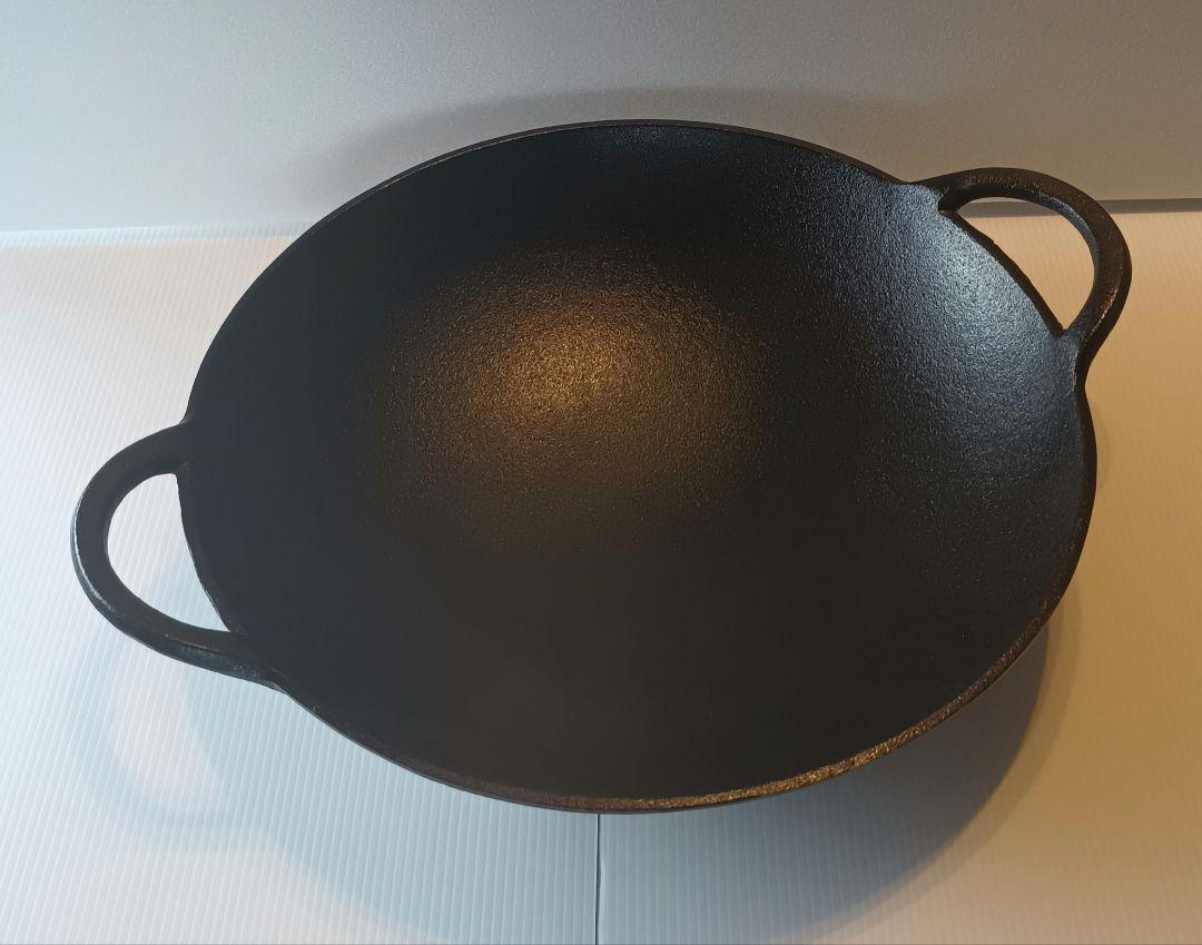 南部鉄器 鳳文堂 両手鍋 中華鍋 約 31.5cm 岩手 キッチン 調理器具