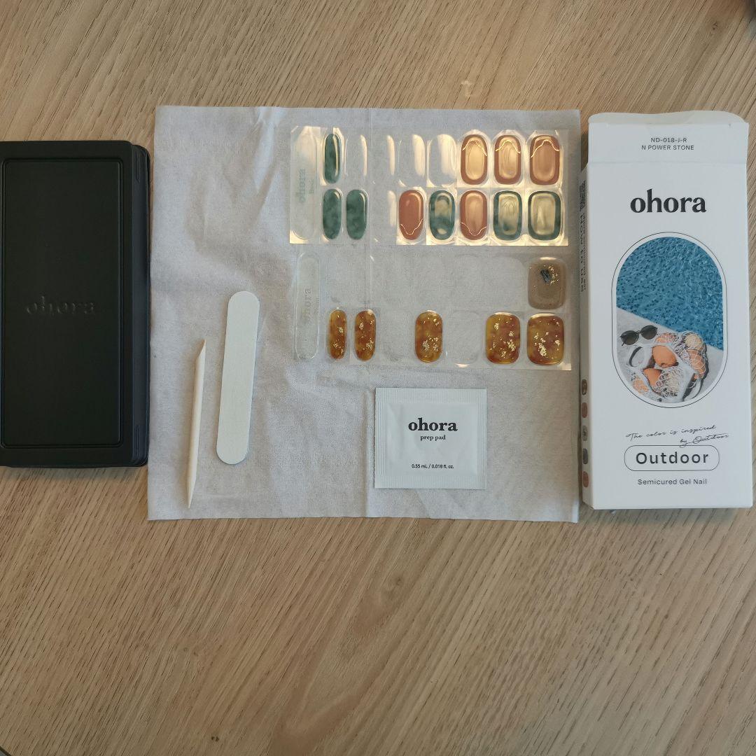 【美品】ohora ネイルシールセット 10箱 LEDライト付き