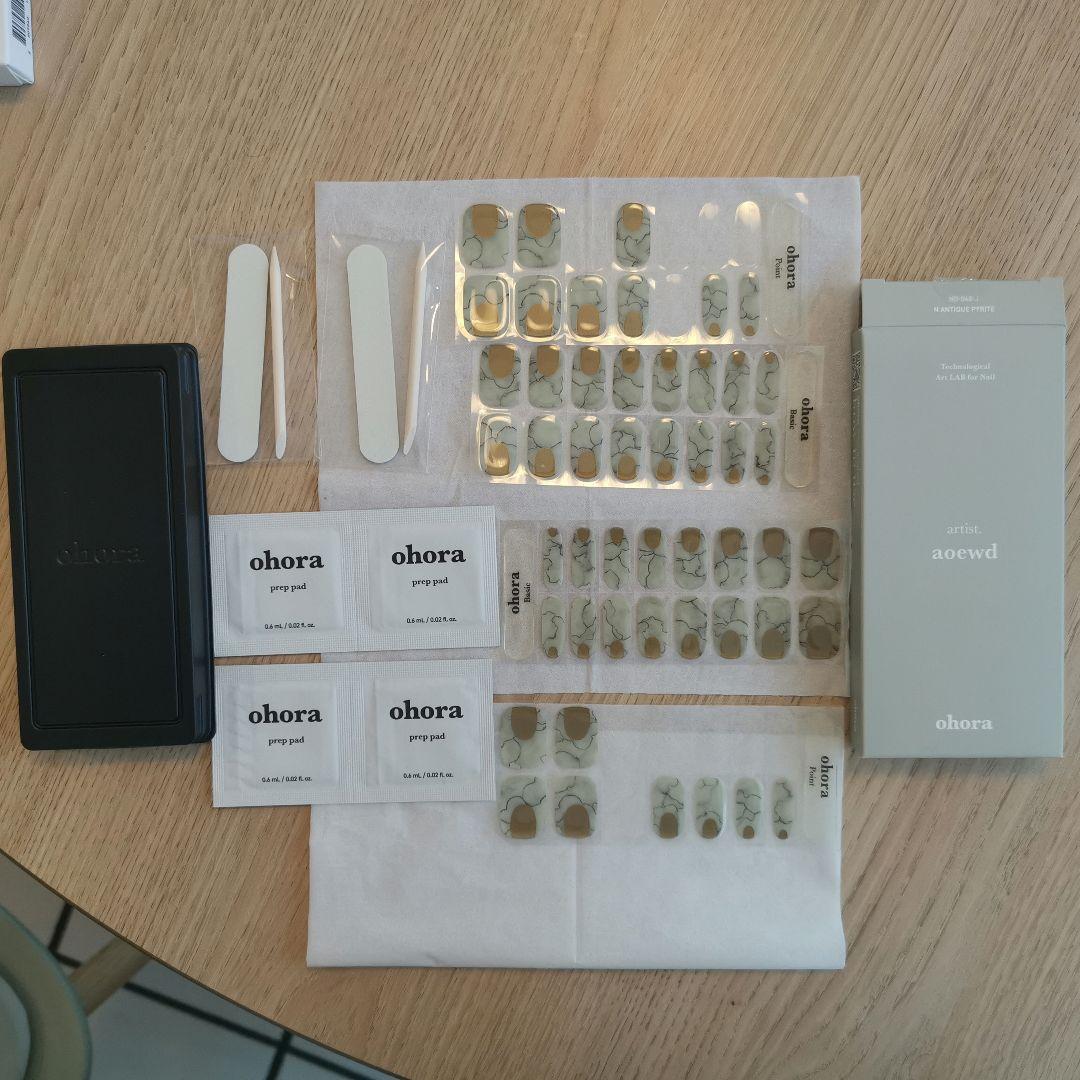 【美品】ohora ネイルシールセット 10箱 LEDライト付き