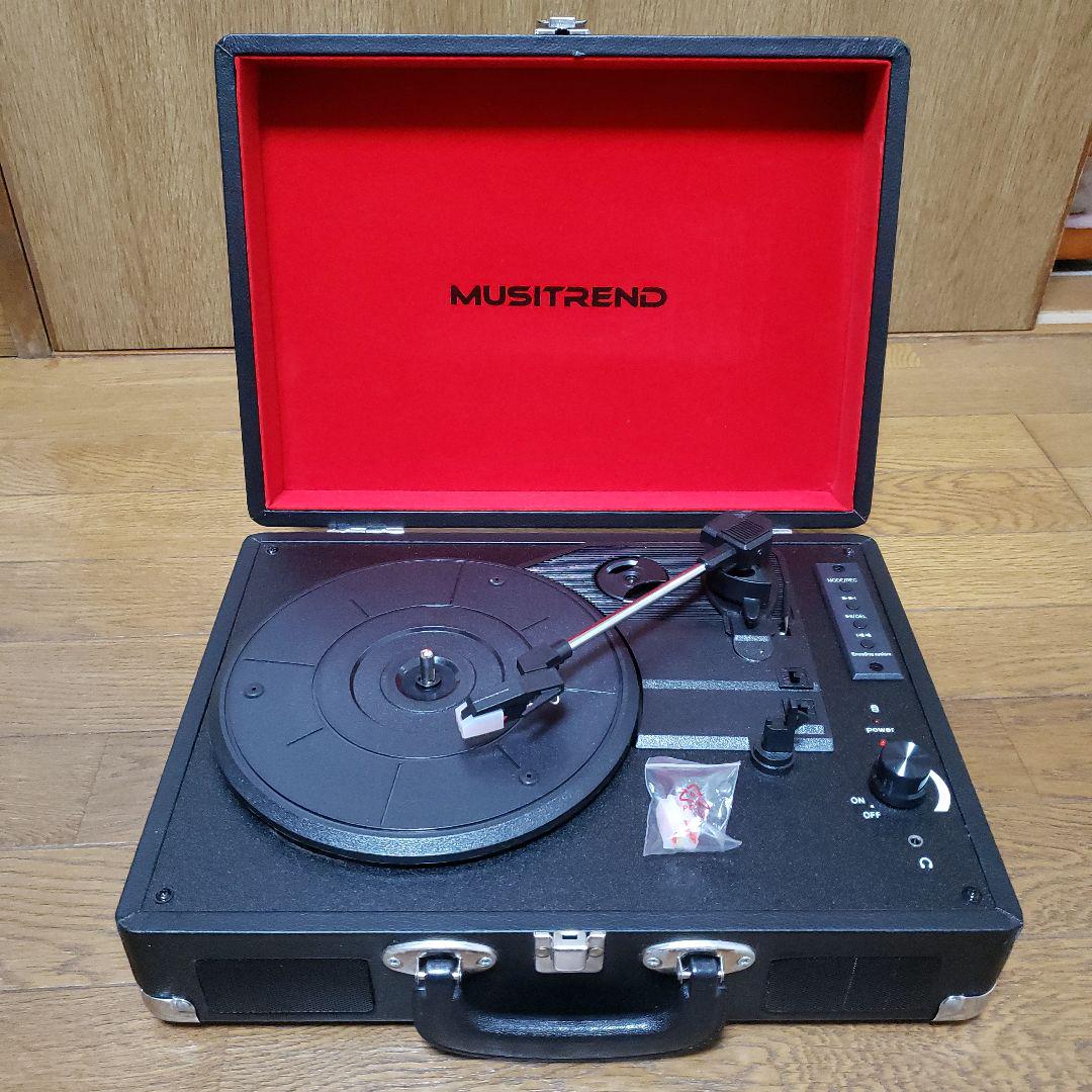 MUSITREND レコードプレーヤー 本体 ブラック - メルカリ