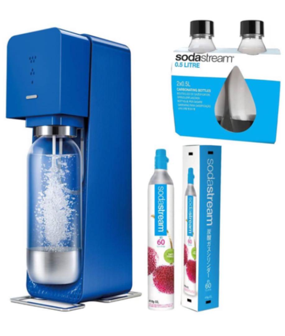 美品 ソーダストリームV3 炭酸ガスシリンダー交換用付き ソース