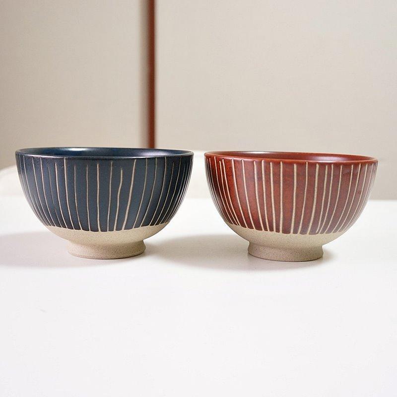 新品未使用品 有田焼 ペア茶碗 十草 青 赤 お茶碗 ペア 飯碗 ごはん茶碗