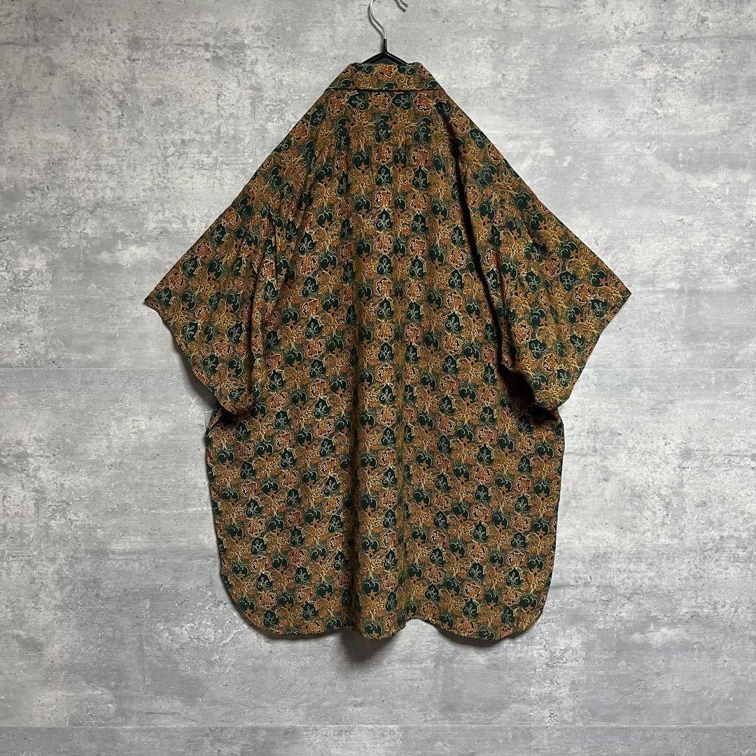 No.1635 VINTAGE ヴィンテージ 古着 総柄シャツ 半袖 レーヨン
