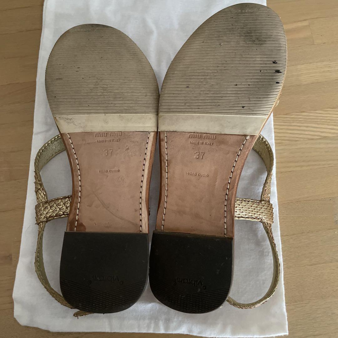 お値下げ❗️miumiu サンダル 37 - メルカリ