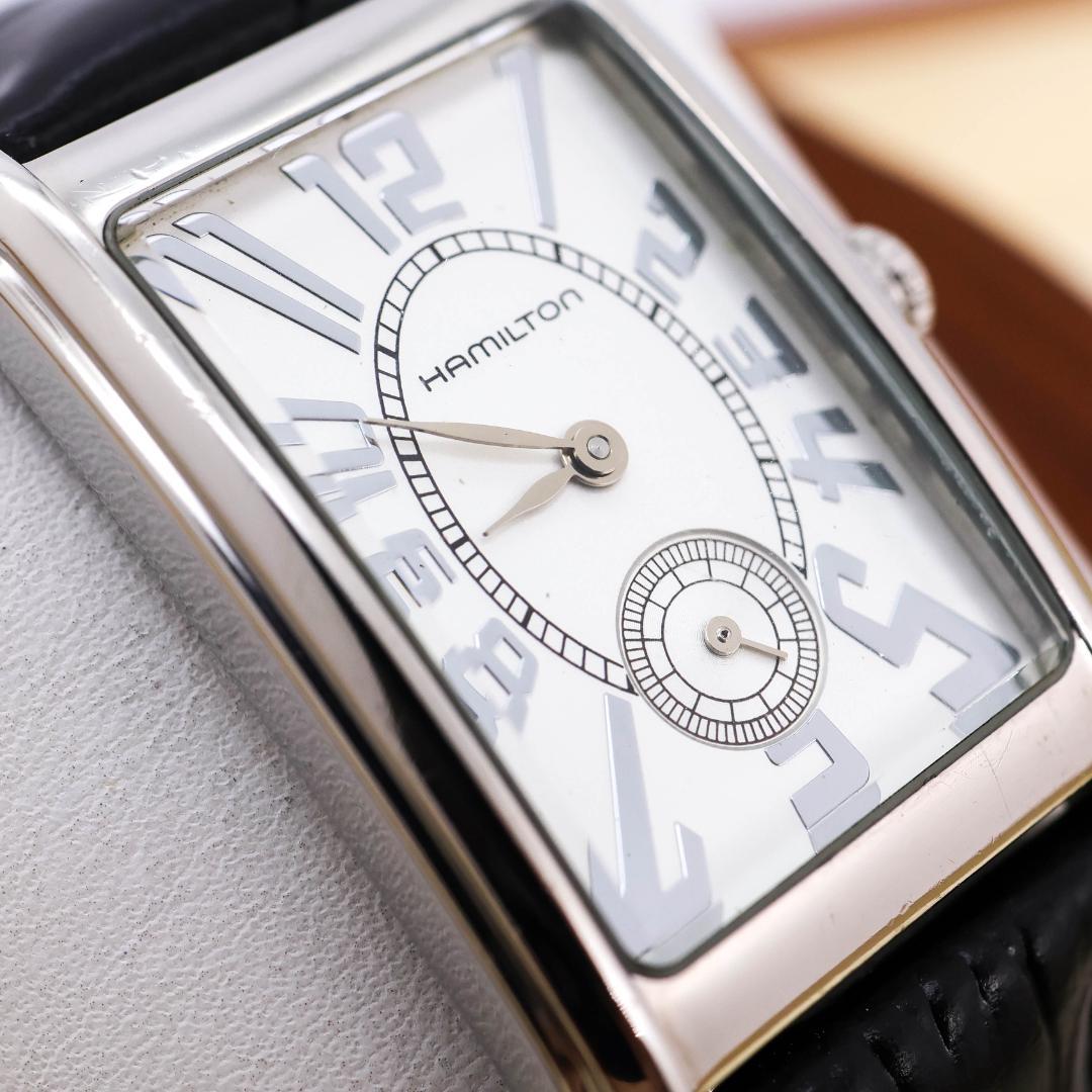 稼働 HAMILTON 腕時計 アードモア スモールセコンド 新品ベルト1705