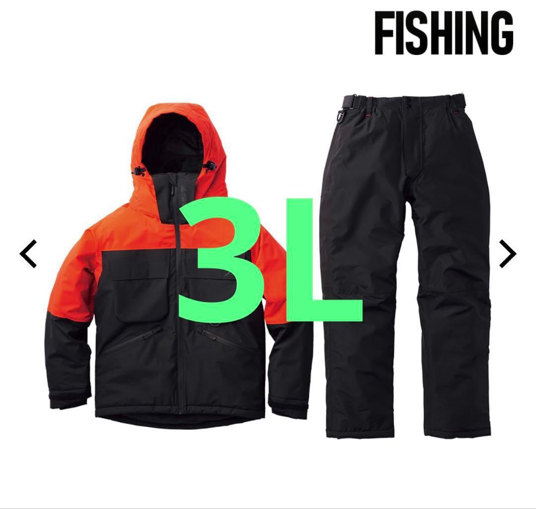 モデル ワークマンイージス防水防寒スーツ3Lオーシャンオレンジ2XL 3L WORKMAN