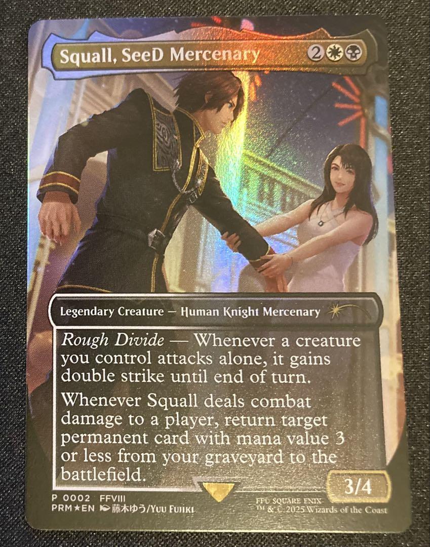 mtg プロモ SeeDの傭兵、スコール ボーダーレス foil ショーダウン